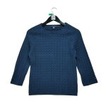 Reconditionn - pull femme en maille torsade - taille l - femme - marine