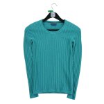 Reconditionn - pull femme en maille torsade - taille xs - femme - bleu