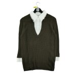 Reconditionn� - pull femme manches longues marron lauren ralph lauren - col revert - taille xl - femme ...