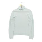Reconditionn - pull femme en soie col roul - taille l - femme - bleu clair