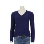 Reconditionn� - pull femme torsad� marine - taille s - femme - marine