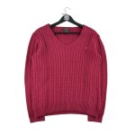Reconditionn� - pull femme torsad� rouge - taille xl - femme - rouge