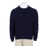 Reconditionn� - pull homme cable knit marine - taille l - homme - marine