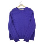 Reconditionn� - pull homme cable knit torsad�e violet - taille 2xl - homme - violet