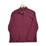 Reconditionn - pull homme demi - zipp bordeaux - taille l - homme - bordeaux