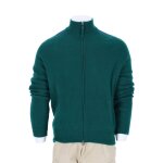 Reconditionn� - pull homme full - zip 100% laine - taille l - homme - vert