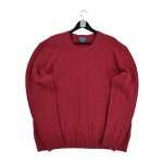 Reconditionn� - pull homme en maille torsad�e rouge - taille 2xl - homme - rouge