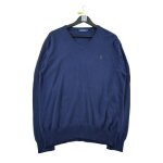 Reconditionn� - pull homme v neck knit marine - taille l - homme - marine
