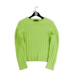 Reconditionn - pull ralph lauren torsad - taille s - femme - jaune