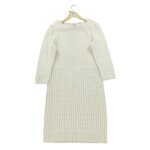 Reconditionn - robe femme en maille torsade beige - taille xl - femme - beige