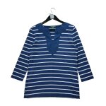 Reconditionn - t - shirt manches longues femme marine - taille l - femme - marine