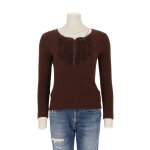 Reconditionn� - t - shirt manches longues femme marron - taille m - femme - marron