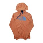Reconditionn - sweat  capuche the north face hoodie - taille s - femme - corail