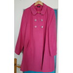 La redoute cr�ation - manteau trap�ze rose bonbon corporate girlie chaud 50% laine t42 � 49, 90 & 59. ...