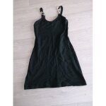 Robe 3 suisses courte noire bretelles chainettes taille s tbe
