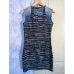 Robe bi - mati�re jean et tissus desigual taille 38 neuve