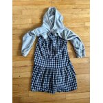 Robe bimati�re � carreaux vichy bleu clair (zara)