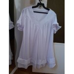 Robe blanche courte manches courtes tm neuve