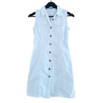 Robe blanche sans manche. caroll. coton. taille 36