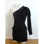 Robe blazer noir avec 1 epaule dnude et 1 manche longue - taille s - zara