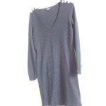 Robe bleu marine col d�collet�  ; morgan ; taille l