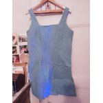 Robe bleue claire mi lin mi coton 48 la redoute.