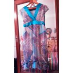 Robe bleue claire motifs colors 38 m topshop.