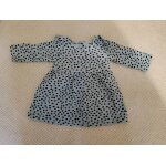 Robe bleue claire t�ches noires 3 / 6 mois primark.