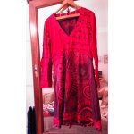 Robe bordeaux motifs colors 42 xl desigual.