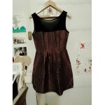 Robe bordeaux / noire haut translucide 36 s naf naf.