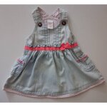 Robe � bretelles en jean bleu d�color�