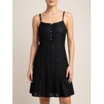 Robe � bretelles r�glable en lin noire longueur 98 cm taille 38 tbs neuve