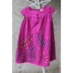 Robe du pareil au mme avec broderies sur fond fuchsia. 3ans / 98cm.