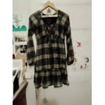 Robe a carreaux gris / marrons 36 s desigual.