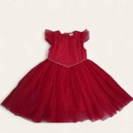 Robe de crmonie rouge tape a loeil fille 5 ans