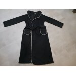 Robe de chambre polaire noire avec ceinture etam taille unique