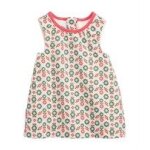 Robe chasuble bébé fille en piqué de coton imprimé nordique (petit bateau) Robe chasuble bébé fille en piqué de coton imprimé nordique (petit bateau)