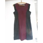 Robe chasuble noire et bordeaux t 38