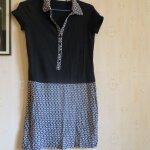 Robe chemisier 3 suisses noir et damier excellent tat