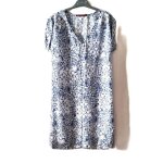 Robe comptoir des cotonniers taille 34 tons bleu et blanc tbe soie