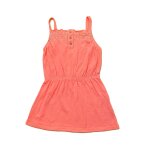 Robe corail � broderies. kiabi. taille 24 mois. 83 - 89 cm