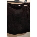 Robe courte en crote de cuir - noire - taille 42 - marque loana