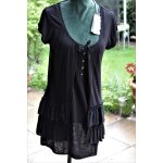 Robe neuve courte ddp noire avec superposition volantèe en bas. taille:étiquetèe: l. Robe neuve courte ddp noire avec superposition volantèe en bas. taille:étiquetèe: l.