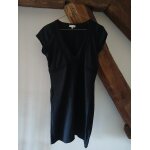 Robe courte noire femme en coton taille 40