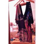Robe courte noire motifs colors col en v 38 m desigual.