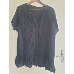 Robe cover up avec ourlet � volants d�coratifs