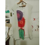 Robe cr�me motifs multicolores 42 xl desigual.