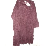 Robe en dentelle bordeaux / violet fonc h&m taille xs