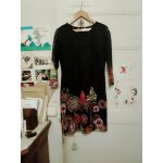 Robe en dentelle noire bas color 40 l desigual.