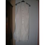 Robe dos nu naf naf double taille 38, lin 57%, viscose 43%, boutonnage devant.